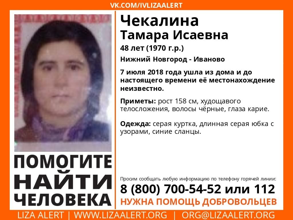 Ивановцев и нижегородцев просят помочь в поиске женщины, которая пропала еще летом (ПРИМЕТЫ)