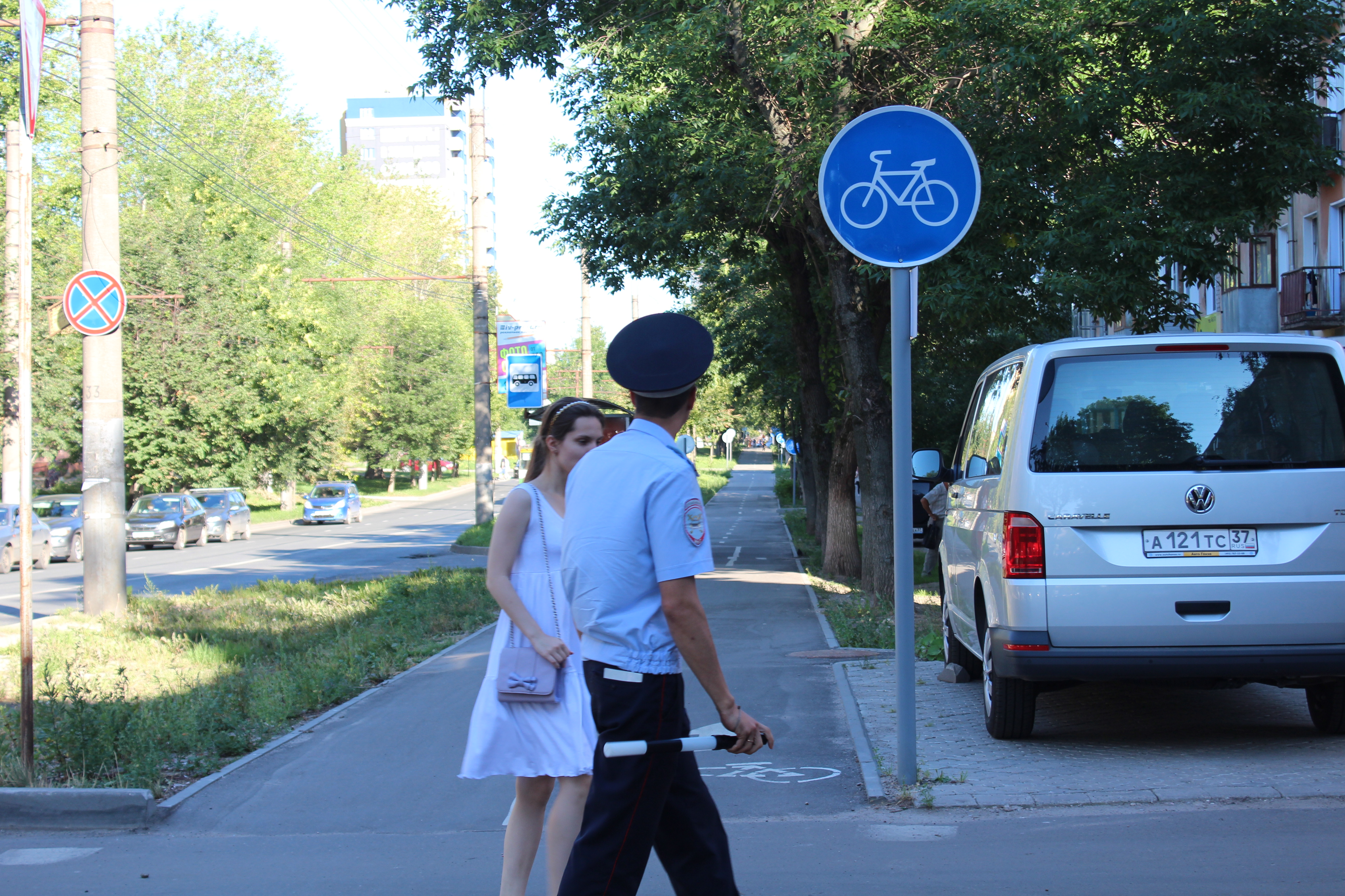 В Иванове пешеходов штрафуют на велодорожке (ФОТО)