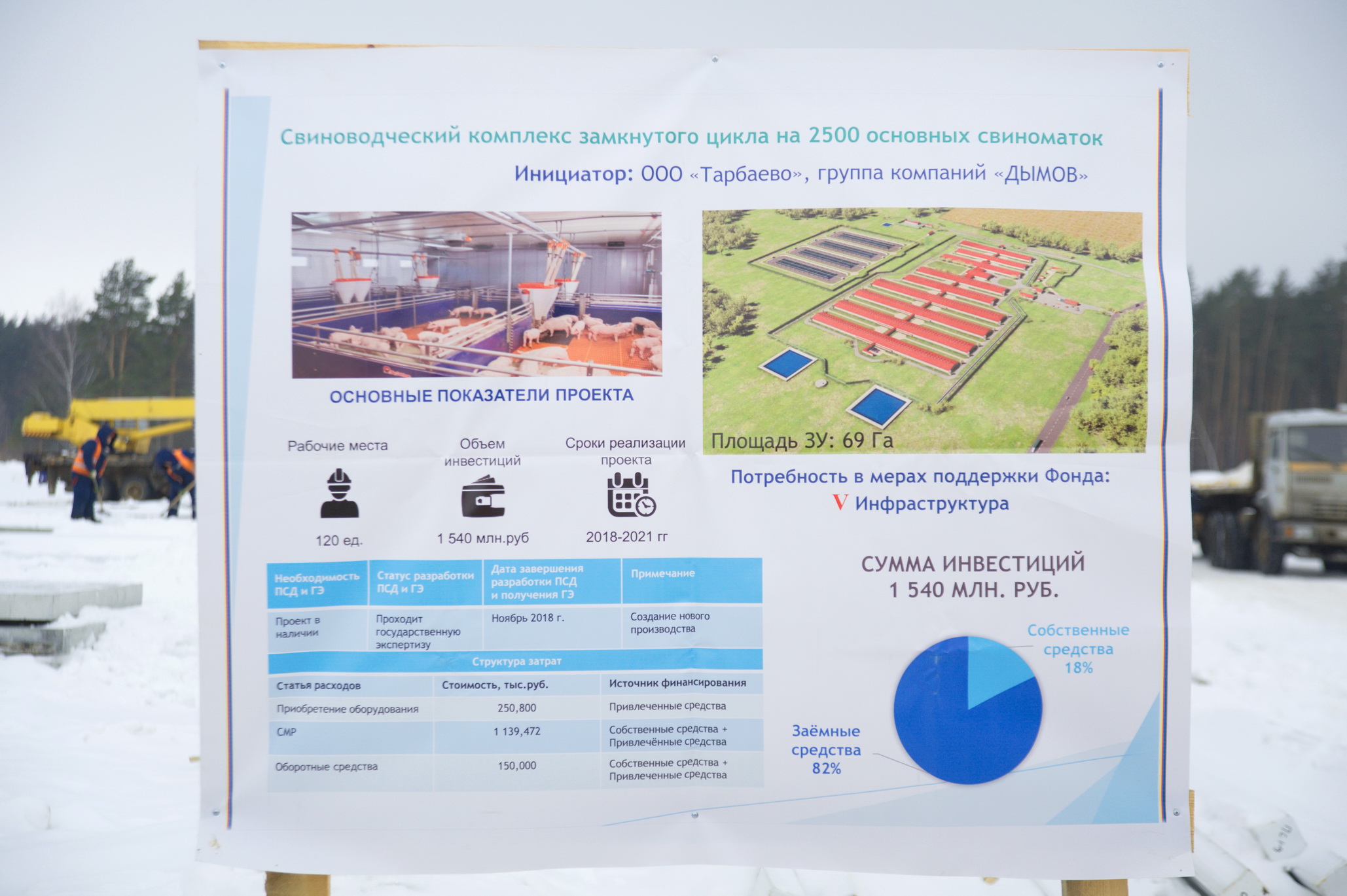 В Ивановской области в конце декабря будет запущен животноводческий комплекс компании «Дымов»