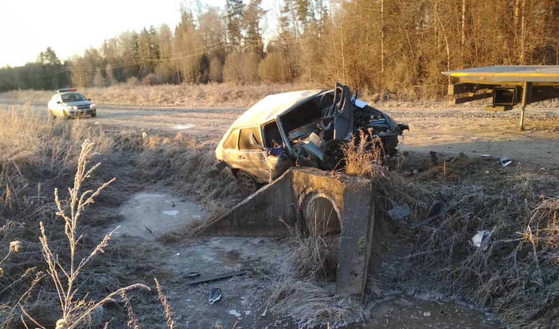 В Ивановском районе водитель разбил автомобиль и бросил его с травмированным пассажиром