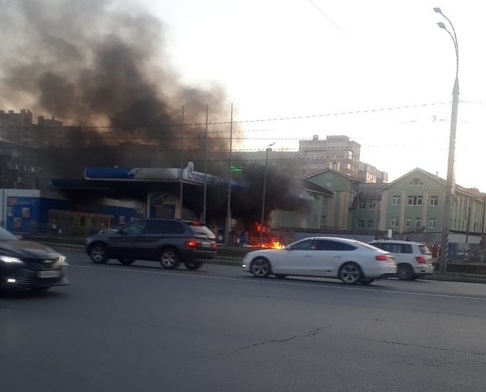 Пожар на автозаправке в Иванове: есть пострадавший (ФОТО)