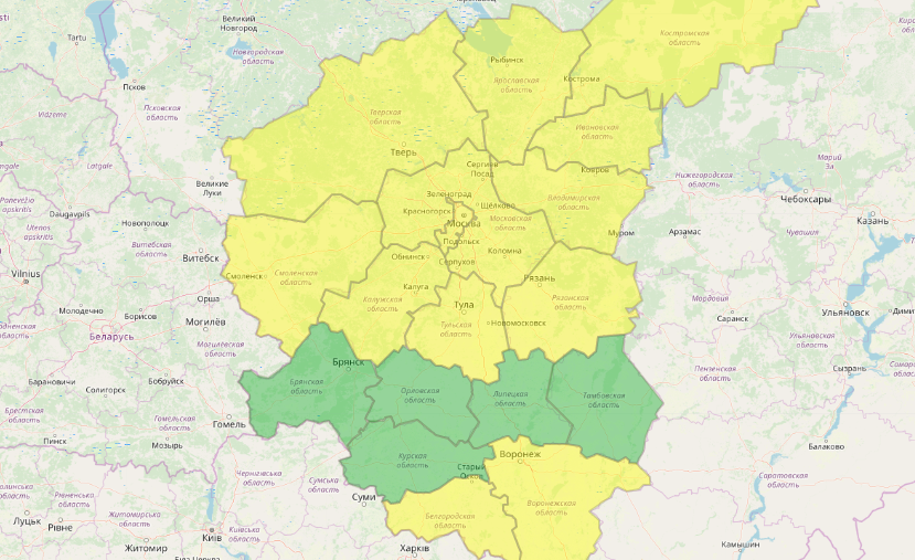 «Желтый» уровень погодной опасности объявлен в Ивановской области