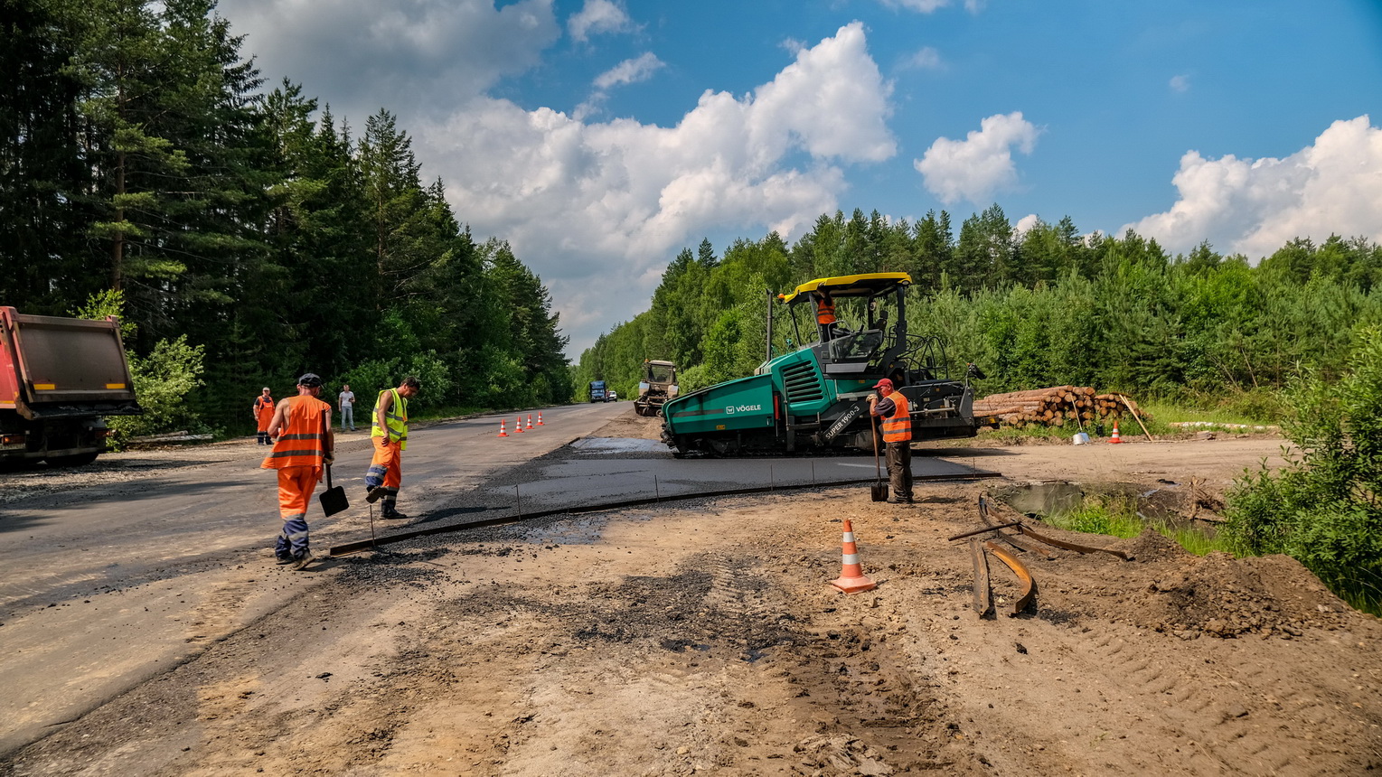 Завершается ремонт первого участка дороги Пучеж - Мыт (ВИДЕО)