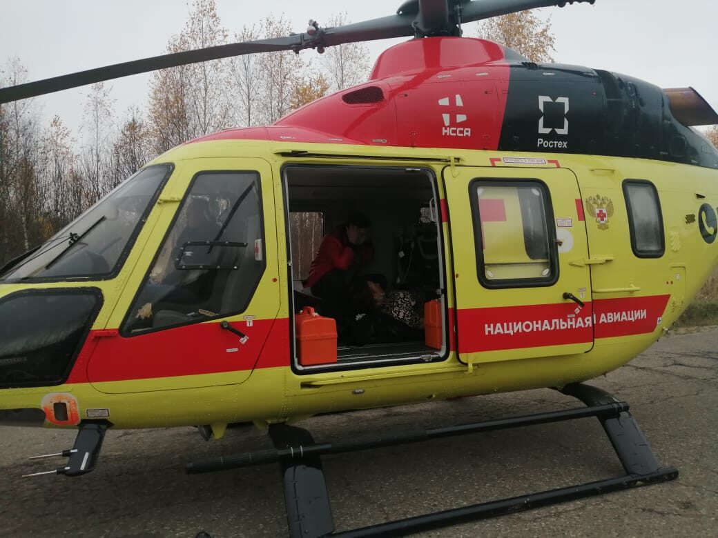 Вертолет санитарной авиации доставил в Иваново женщину с инфарктом