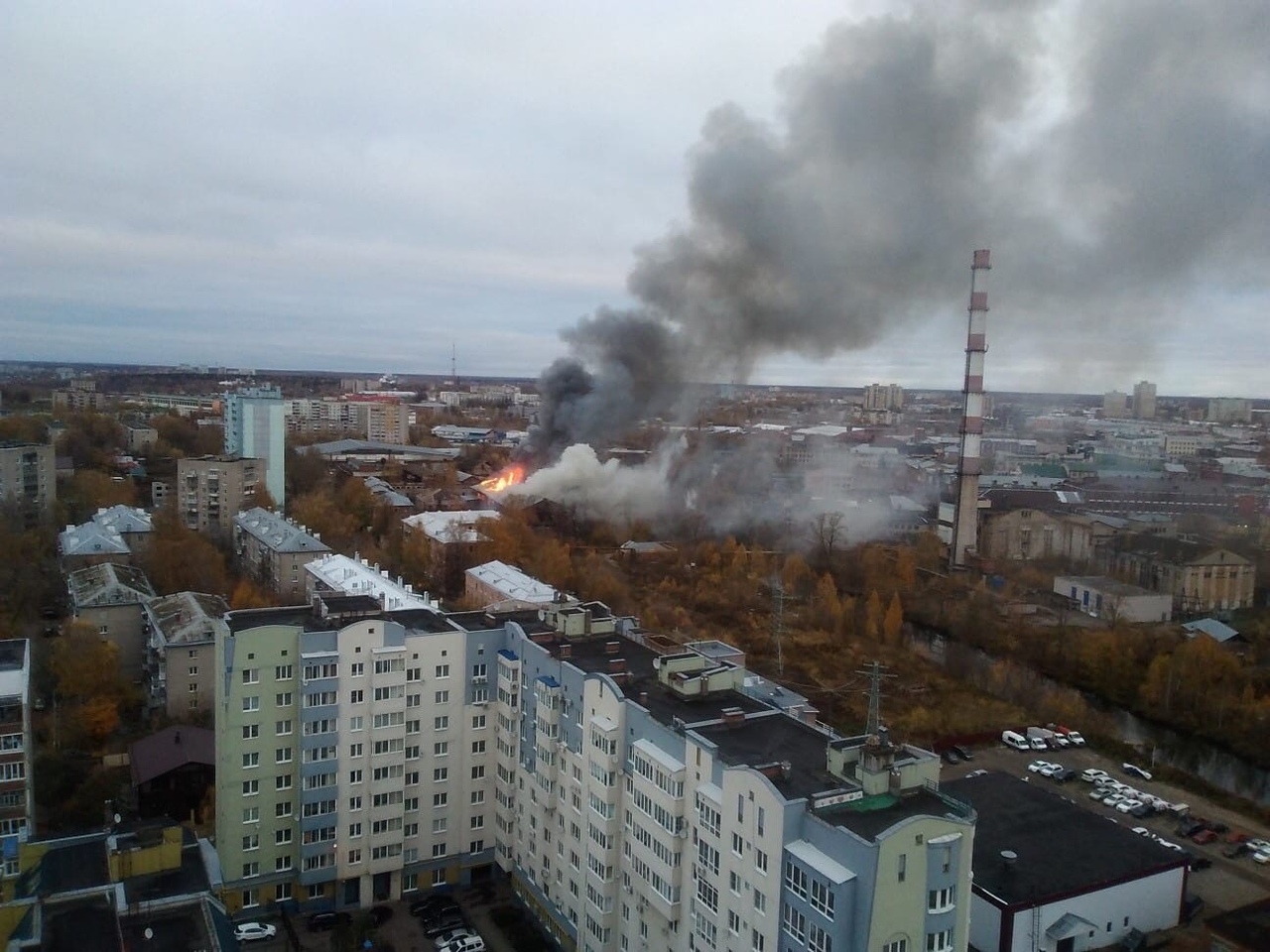 В Иванове произошел пожар в здании завода им. Королева