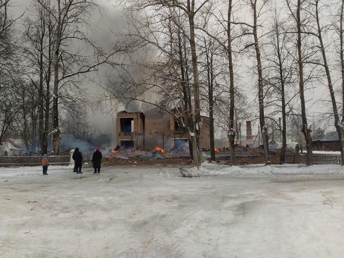 В Рождество в Ивановской области сгорела школа
