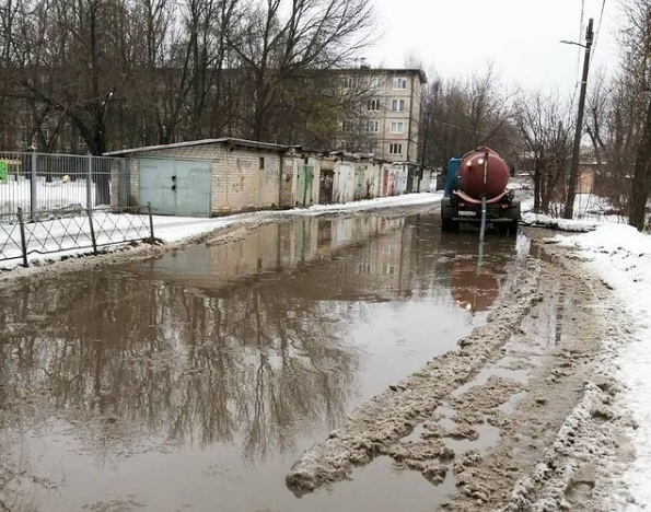 Воду с мест подтопления в Иванове откачивают шесть машин