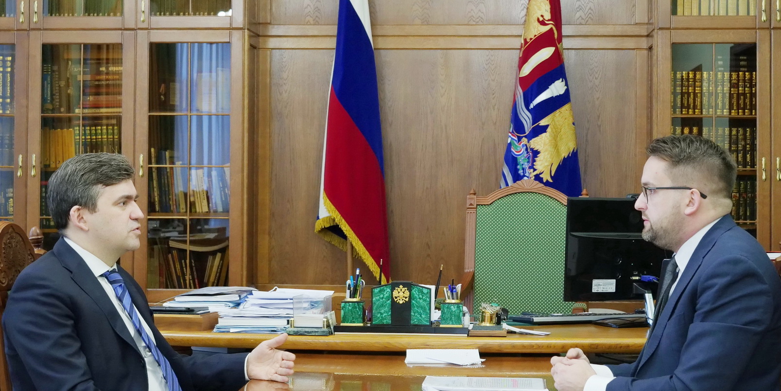 Станислав Воскресенский провел рабочую встречу с уполномоченным по защите прав предпринимателей в Ивановской области