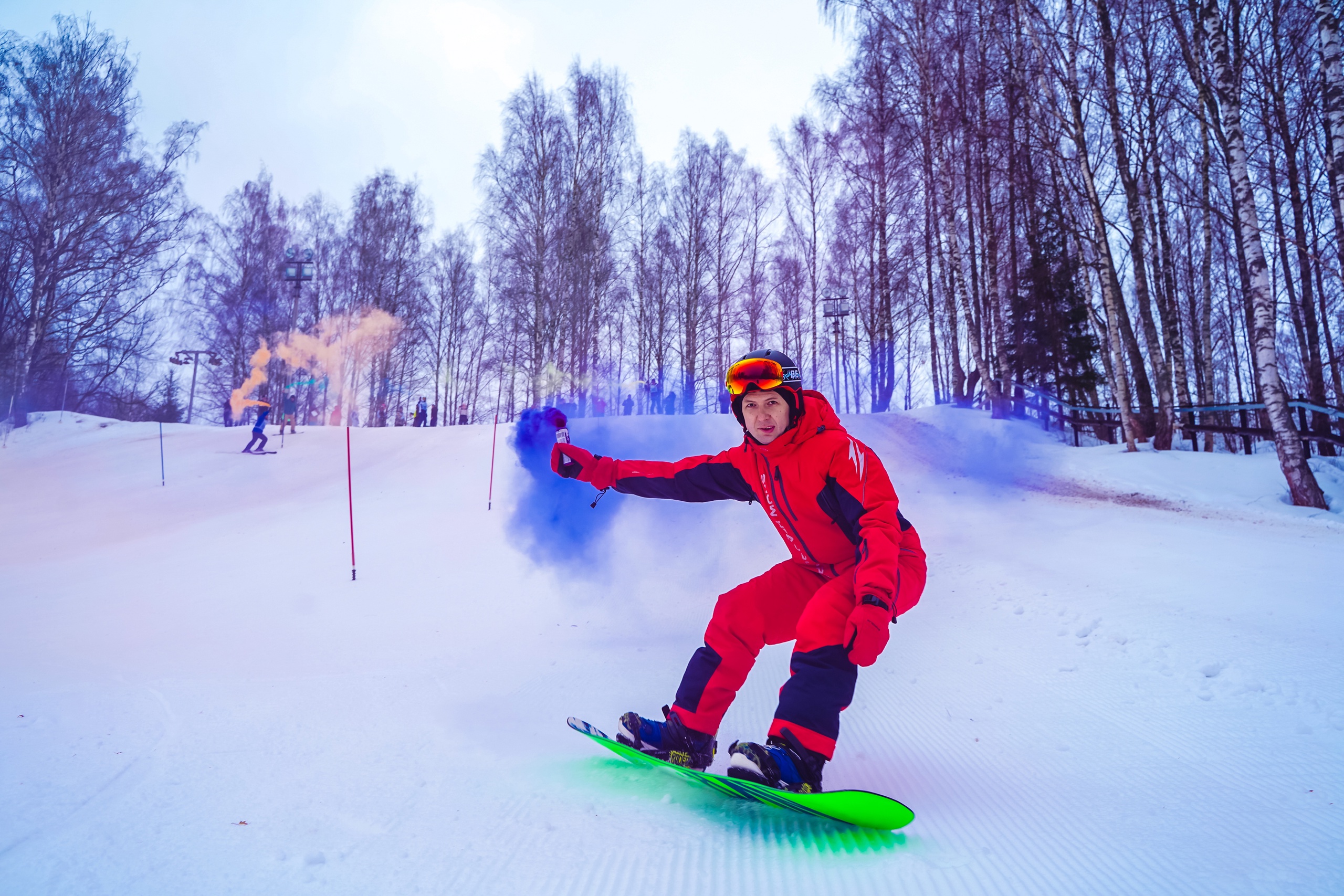В Ивановской области провели соревнования по скоростному спуску на сноубордах