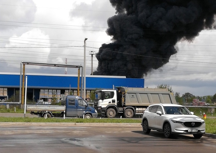 В Иванове произошел крупный пожар на производстве