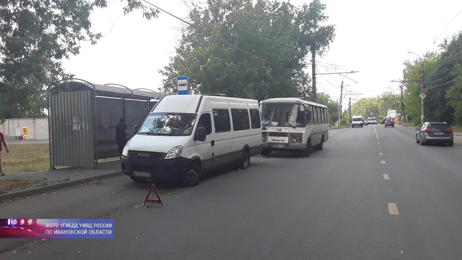 В Иванове автобус столкнулся с маршруткой