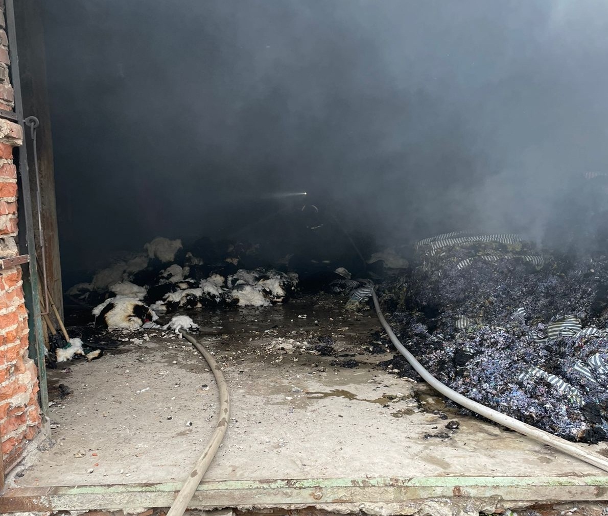 В Ивановской области произошел пожар на текстильном производстве