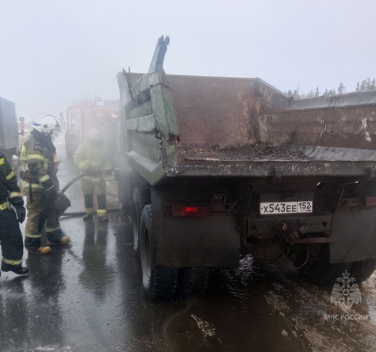 В Ивановском районе сгорел самосвал