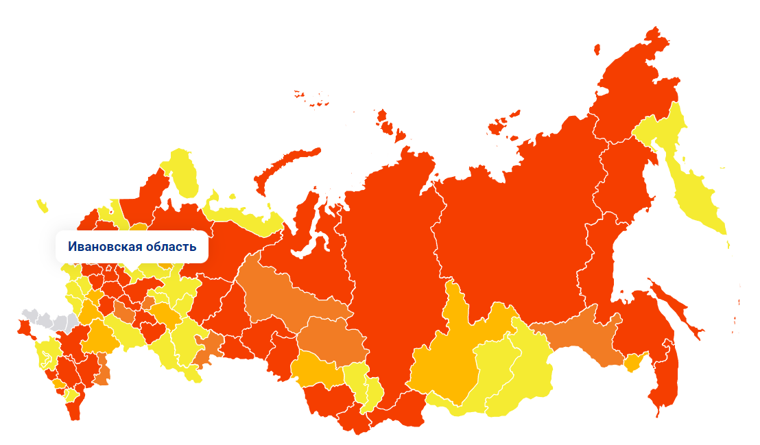 За сутки в Ивановской области госпитализировали одного заболевшего коронавирусом