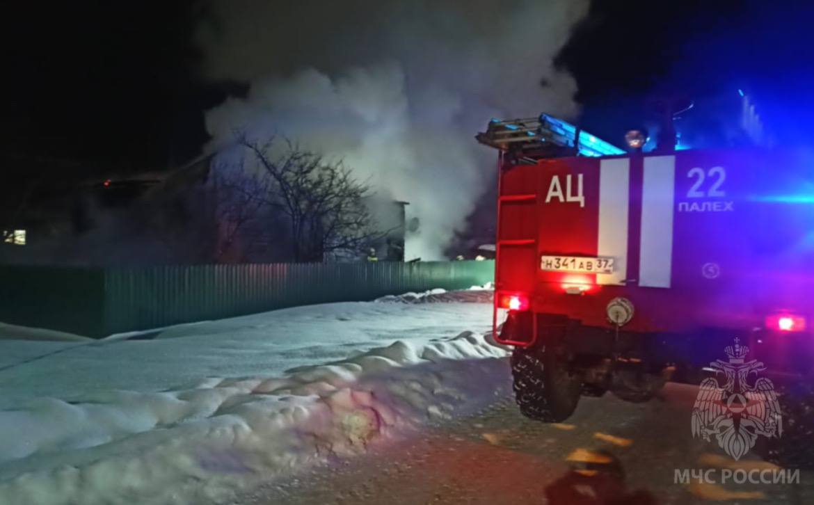 В Палехе Ивановской области на пожаре погиб человек