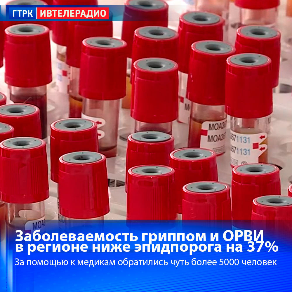 Заболеваемость гриппом и ОРВИ в Ивановской области ниже эпидемического порога на 37%