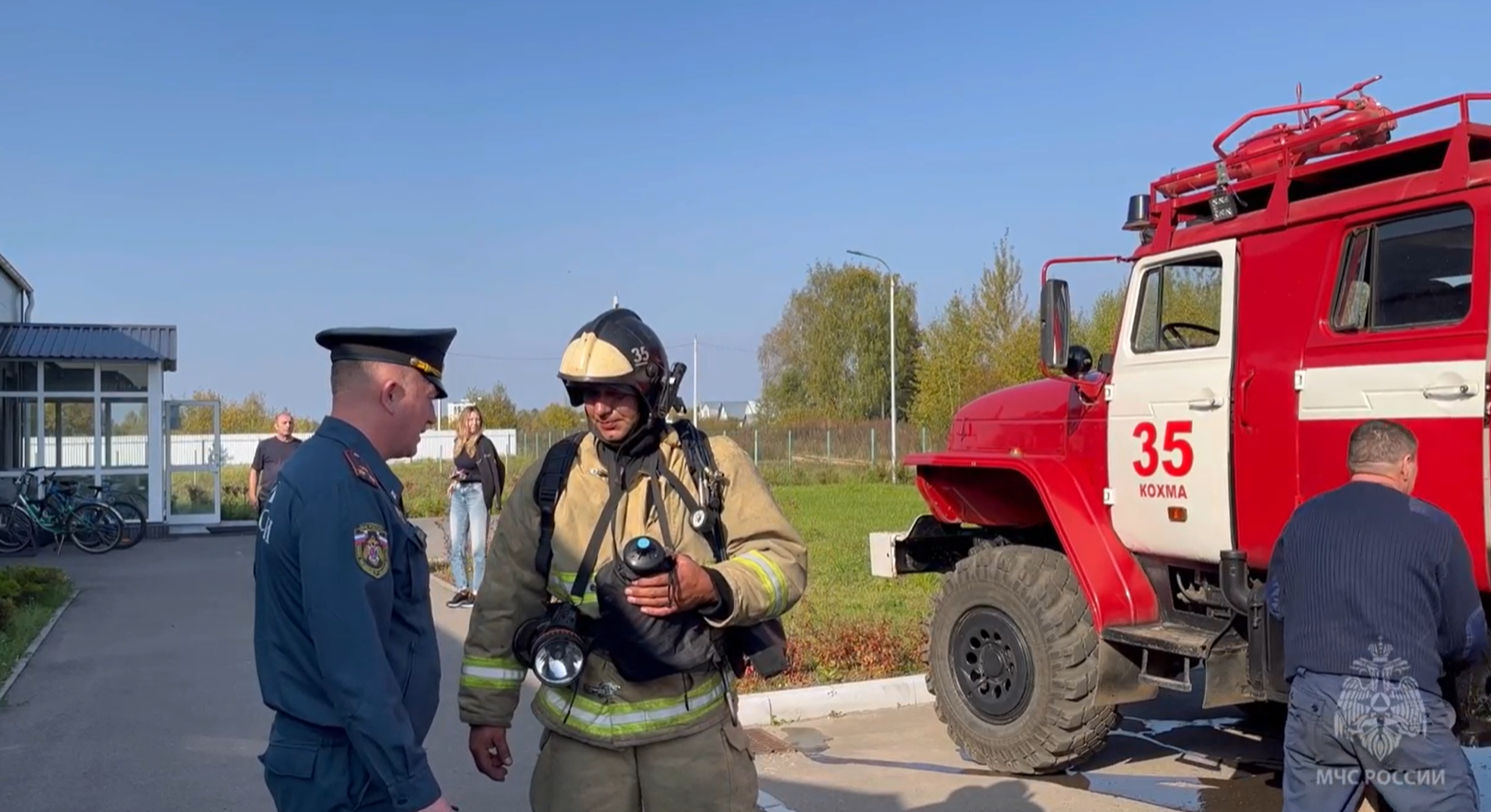 Пожарно-тактические учения в здании фабрики прошли в Кохме