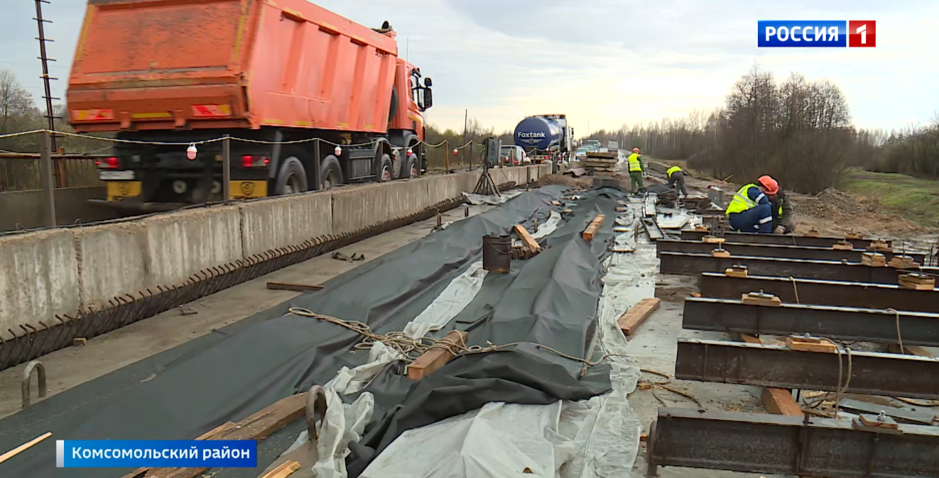 Ремонт моста через Уводь на трассе Иваново - Ярославль завершат к концу лета