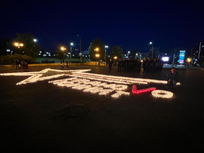 Тысячи свечей в Иванове сложили в "Огненную картину войны"