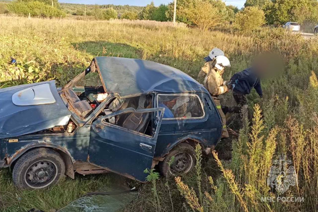 В Фурмановском районе в деревне Шульгино перевернулась “Нива”