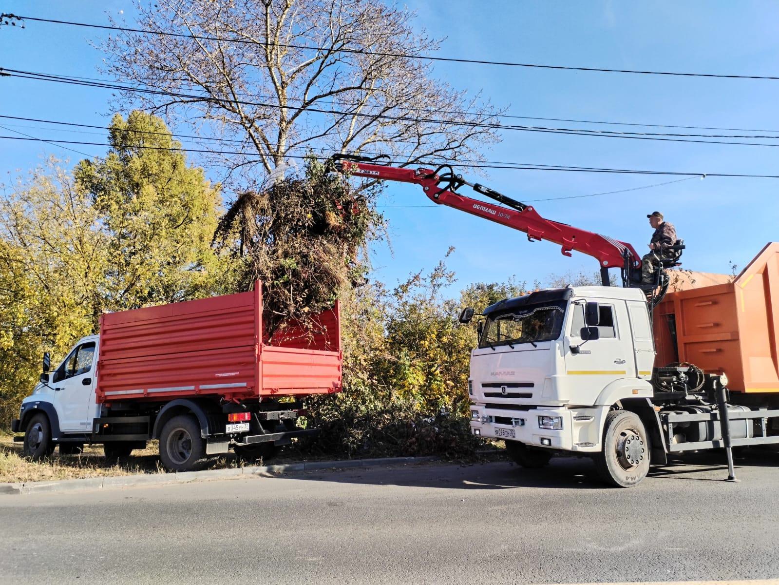 Более 2500 кубометров органического мусора вывезли в Кинешме