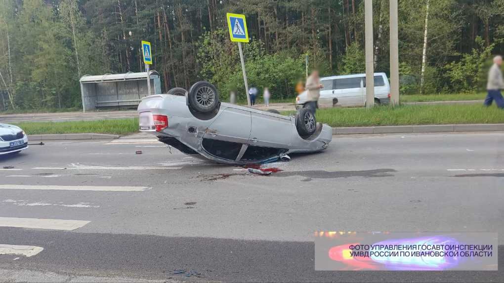 Водитель с подозрением на опьянение устроил аварию в Иванове