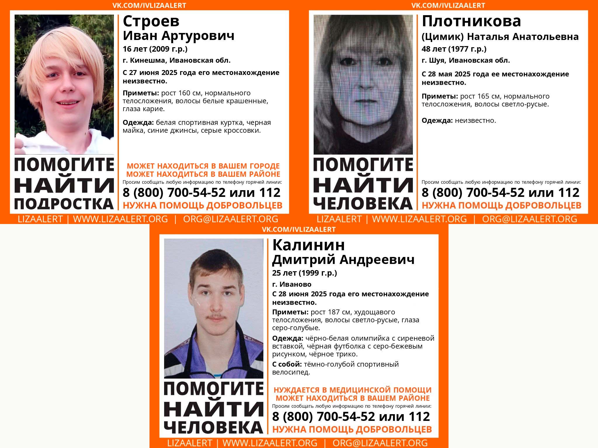 Двух взрослых и одного подростка ищут волонтеры в Ивановской области