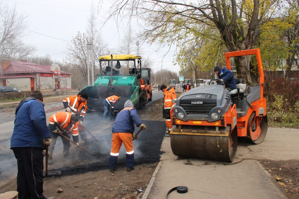 Сезон дорожных работ завершается в Кинешме Ивановской области